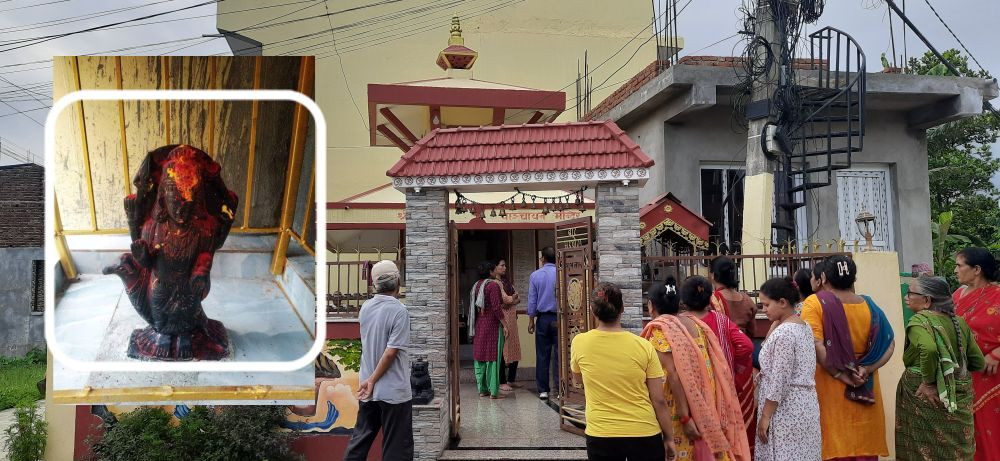 हेटौडाकाे वानिया टोलमा शनिदेवको मूर्ति स्थापना