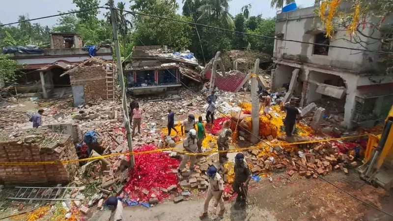 पटाका कारखानामा विष्फोट हुँदा ७ जनाको मृत्यु