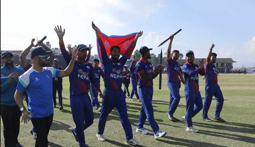 युएईलाई ८ विकेटले हराउँदै नेपाल टी–२० विश्वकपमा छनोट