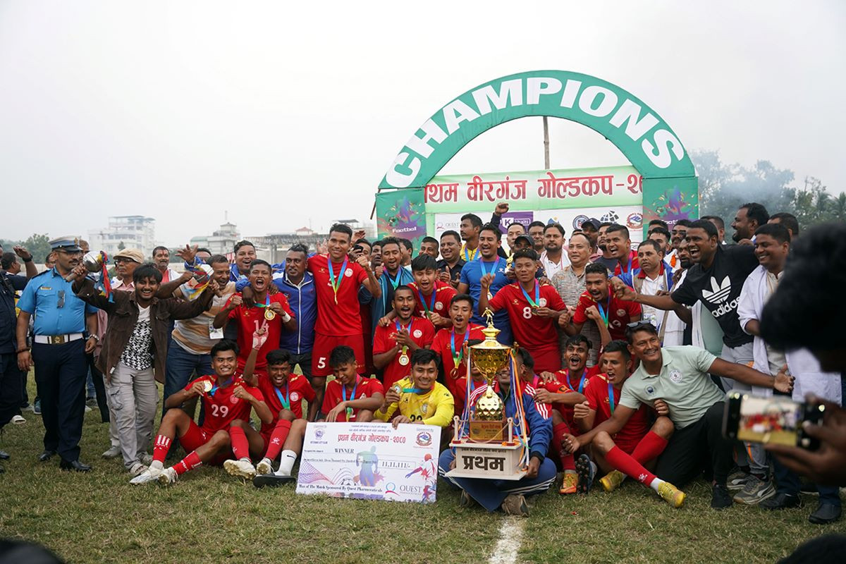 नेपाल पुलिस क्लबलाई प्रथम वीरगंज गोल्डकप उपाधि