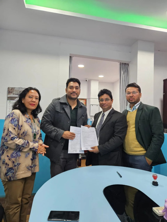 सांग्रिला डेभलपमेन्ट बैंक लिमिटेड र गण्डकी मेडिकल  कलेजबिच सम्झौता