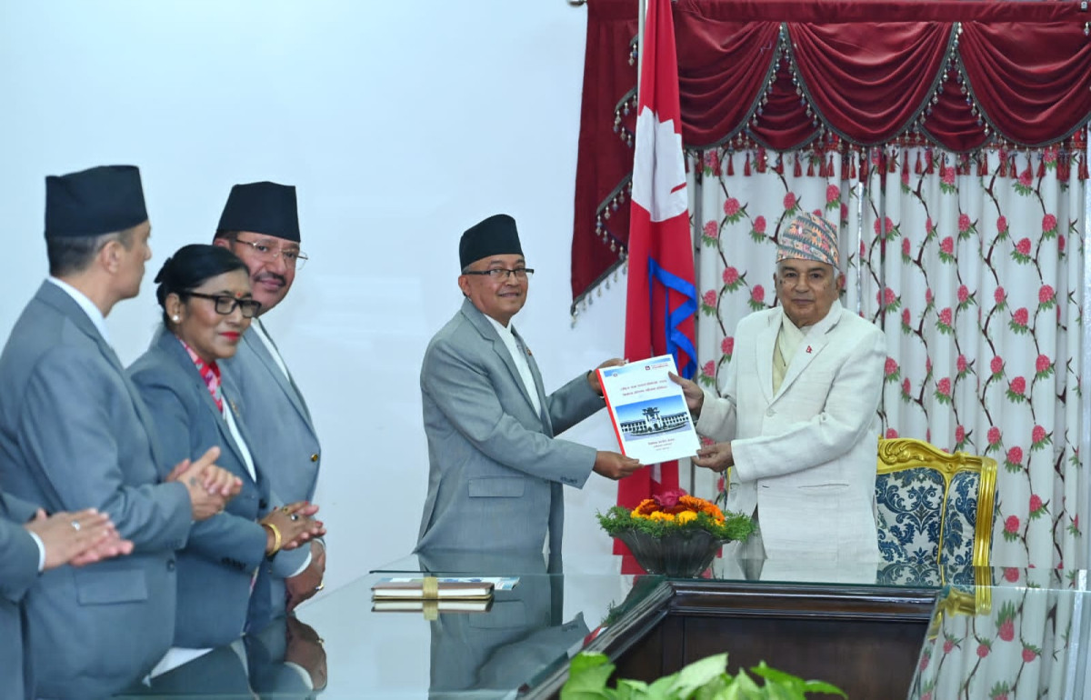 राष्ट्रपतिसमक्ष राष्ट्रियसभाको निर्वाचनको प्रतिवेदन पेस