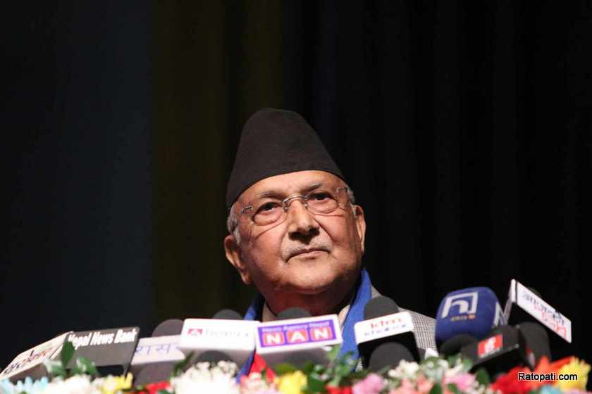 गठबन्धनका कारण देश गम्भीर अवस्थामा छ : अध्यक्ष ओली