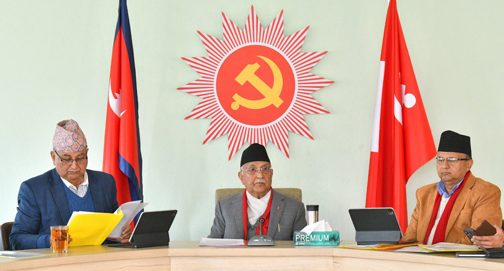 एमाले सचिवालय बैठकमा परिवर्तित सत्ता समीकरणबारे छलफल