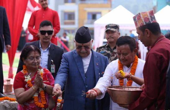 एमालेको पार्टी केन्द्रीय कार्यालय भवन शिलान्यास