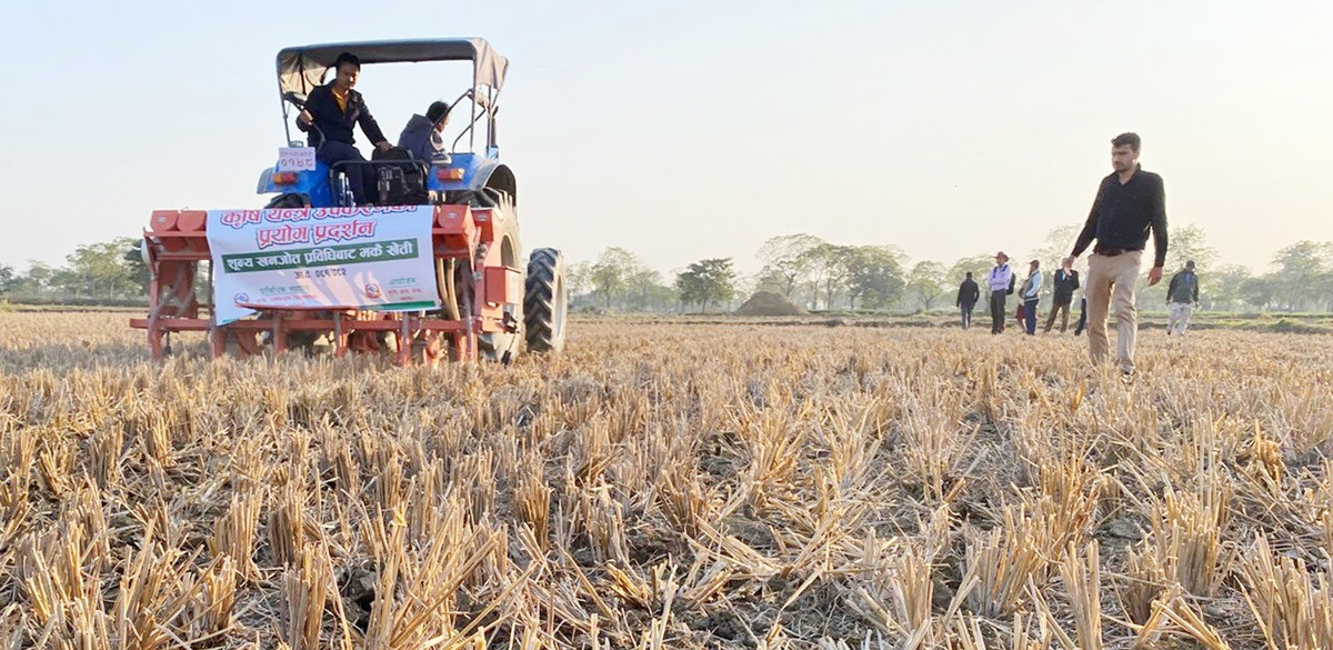 झापामा शून्य खनजोत प्रविधिबाट मकैखेती