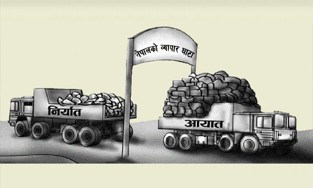निर्यात ३१ प्रतिशतले बढ्दा पनि व्यापार घाटा उच्च
