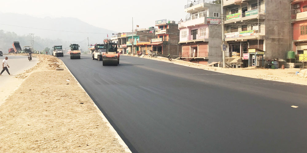 पृथ्वीराजमार्गको पूवीखण्डमा ६१ किलोमिटर सडक कालोपत्र