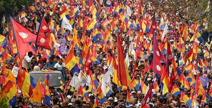 राप्रपाले बिहान ११ बजेपछि बल्खुमा जुलुस र सभा गर्दै