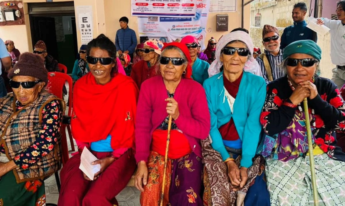 निःशुल्क आँखा शिविरबाट सात सयजना लाभान्वित