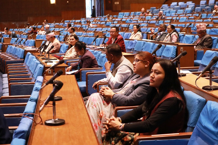 प्रतिनिधिसभाको बैठकमा विनियोजन विधेयकका सिद्धान्त र प्राथमिकतामाथि छलफल