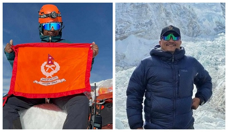 सशस्त्र प्रहरी सहायक निरीक्षक दन्तबहादुर छत्यालद्वारा सगरमाथाको सफल आरोहण