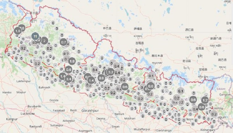 मनसुनी वायुको प्रभाव कमजोर, गएराति केही ठाउँमा हल्का वर्षा