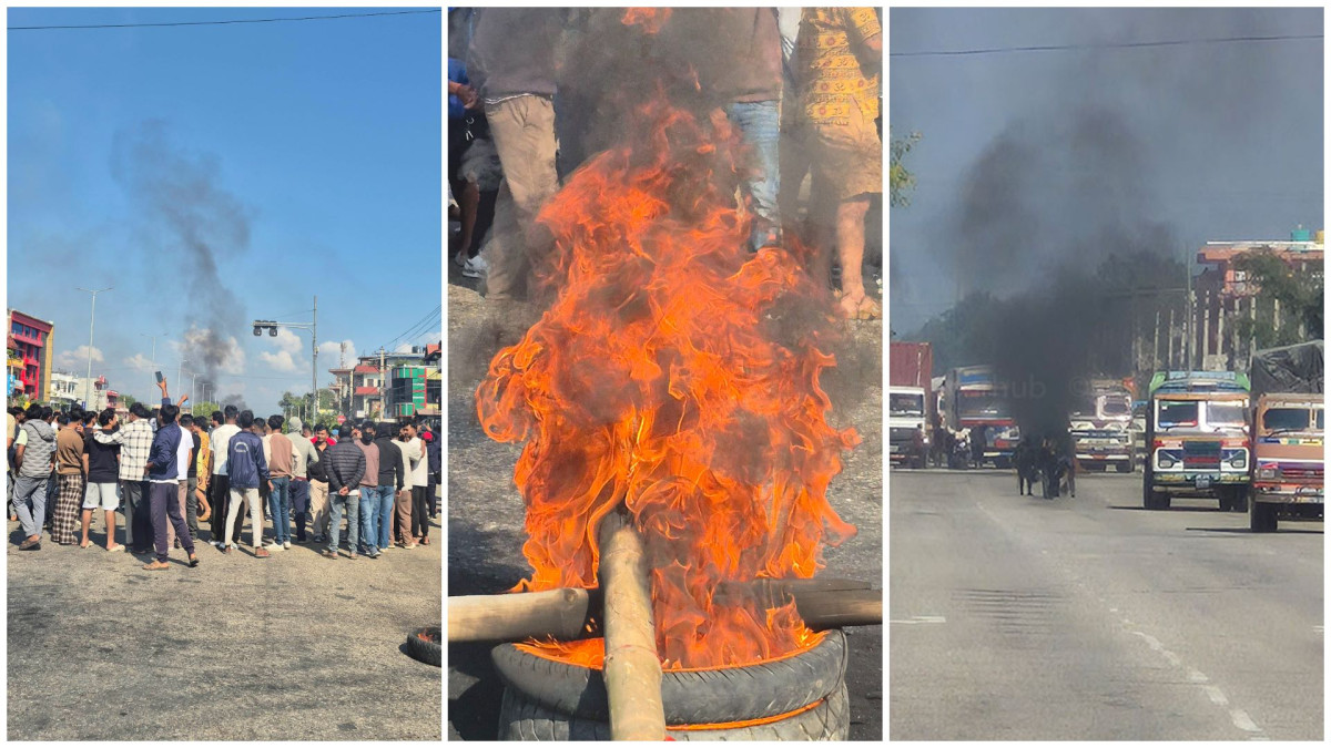 सिमरा फेरि अशान्त, विरोध प्रदर्शन गर्दै सडकमा युवा