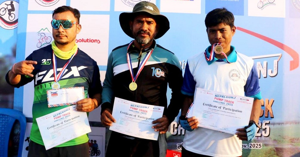 जिल्लास्तरीय ‘नेपालगन्ज पम्प ट्रयाक च्यालेन्ज’ प्रतियोगितामा थापा प्रथम