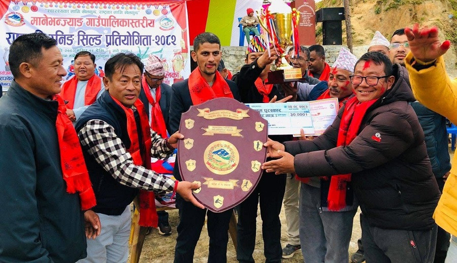 मानेभन्ज्याङ गाउँपालिका स्तरीय राष्ट्रपति रनिङ शिल्डको उपाधी भगवती माविलाई