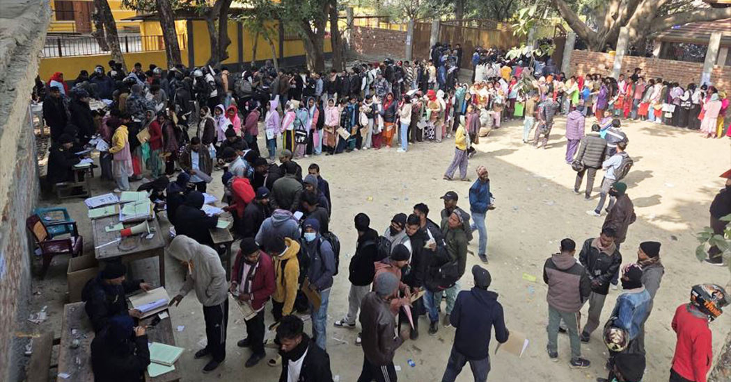 निर्वाचन प्रहरी भर्नामा सप्तरीमा उत्साहजनक सहभागिता