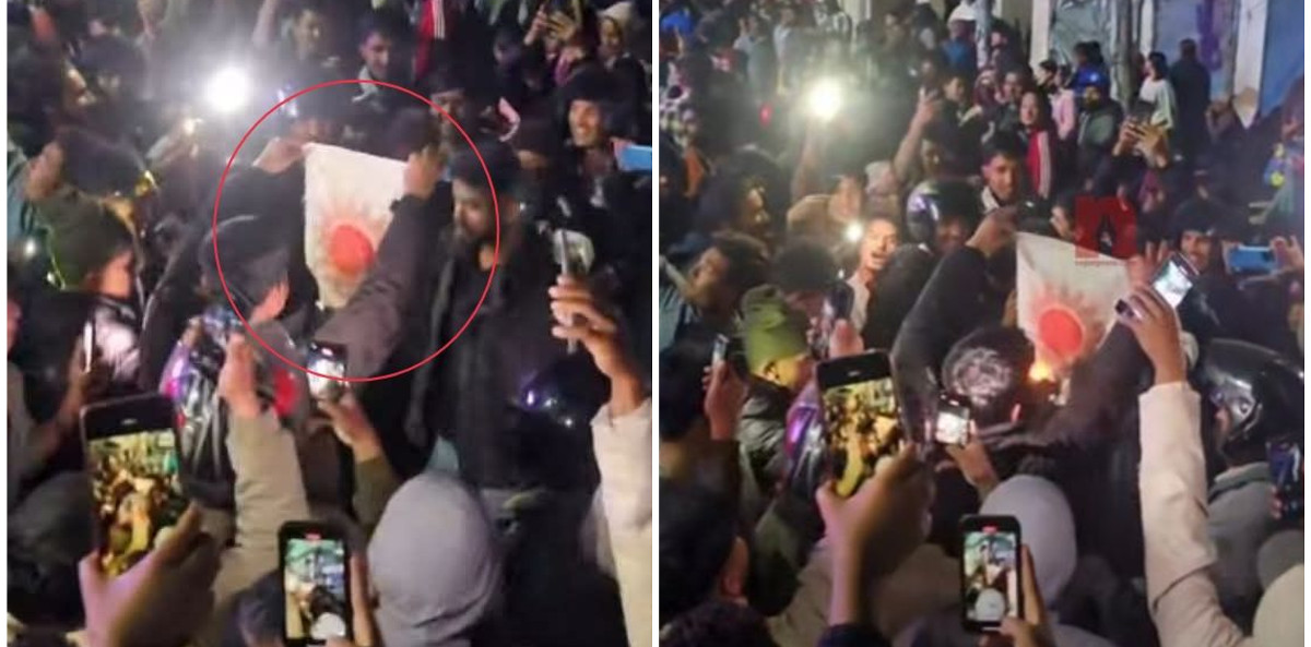एमालेको झण्डा जलाउनेमाथि कारबाहीको माग