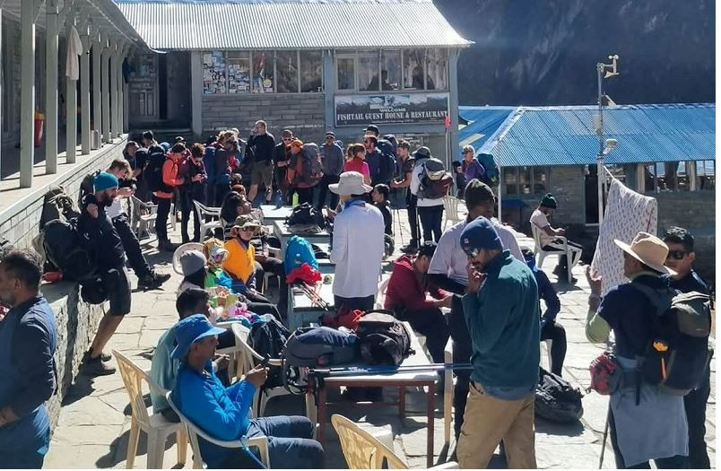 मौसम खुलेपछि अन्नपूर्ण यात्रामा पर्यटकको चाप बढ्यो